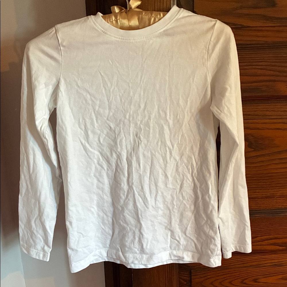 Primary White Long-Sleeve Kids Tee